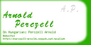 arnold perczell business card